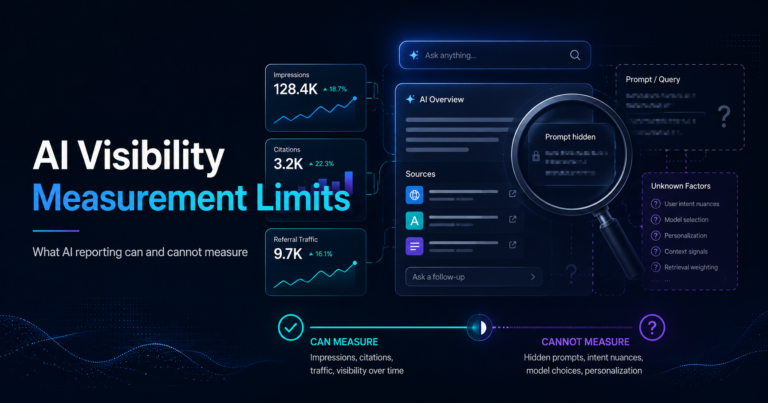 No Platform Shows You the Actual Customer Prompts: What AI Visibility Reporting Can Measure
